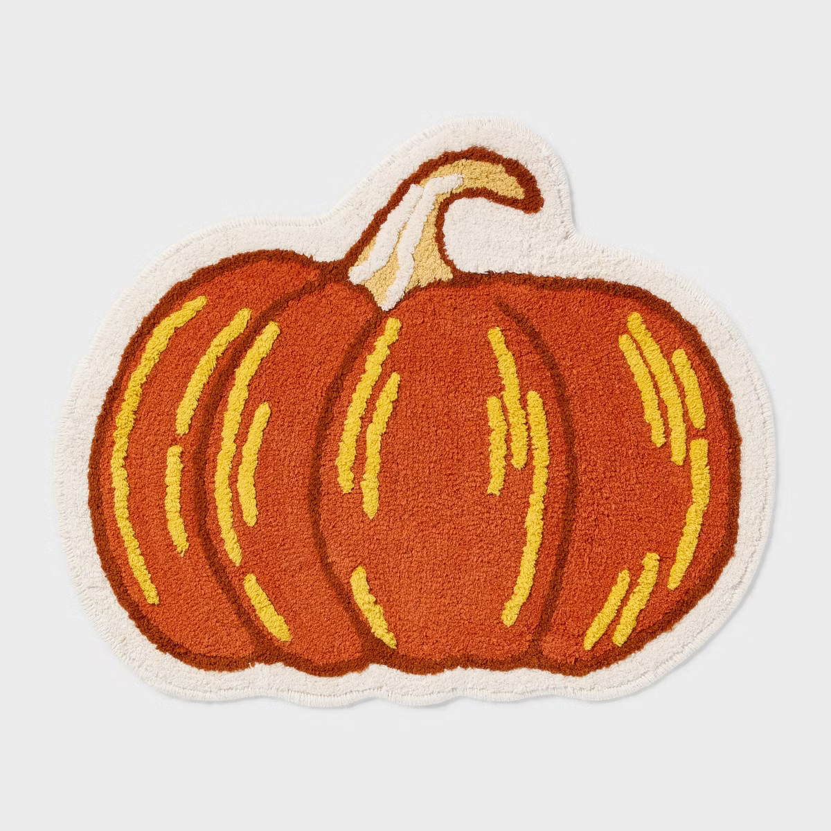 20"x23" Pumpkin Shaped Non-Slip Harvest Bath Rug Orange - Room Essentials™ | Target