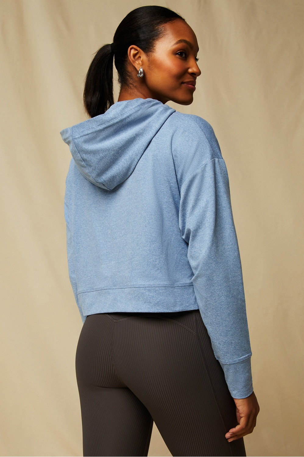 Cloud Jersey Cropped Hoodie | Fabletics - North America