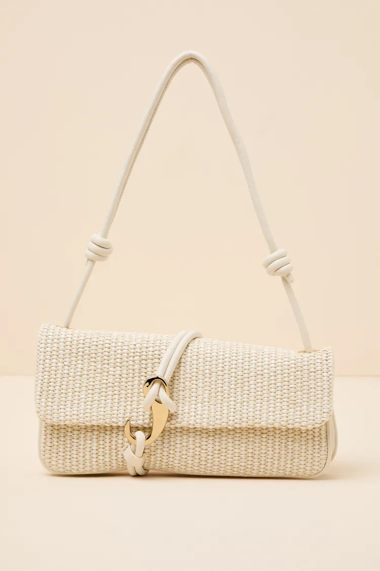 Alice Beige Woven Shoulder Bag | Lulus