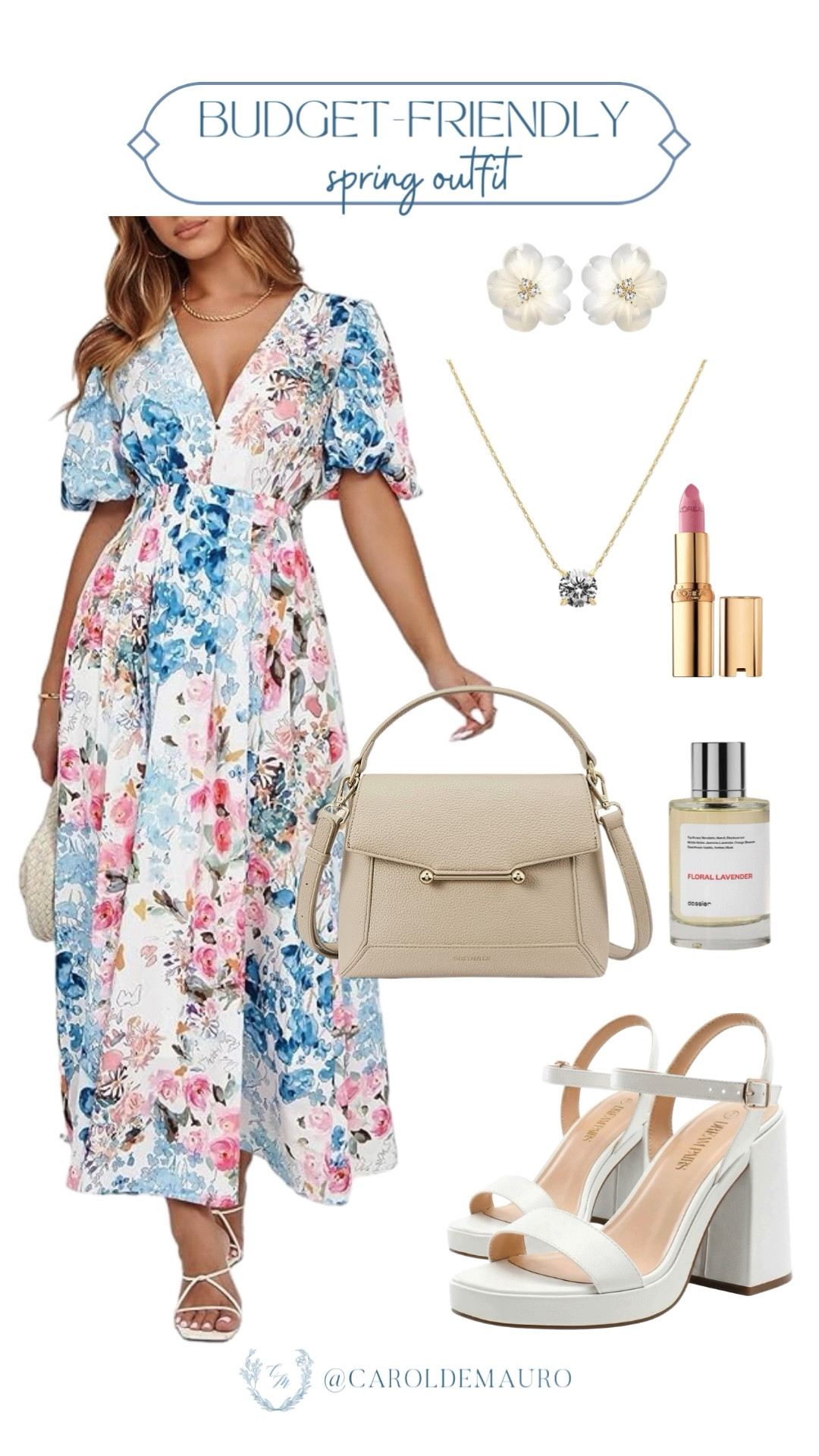 Finding that perfect spring dress shouldn't have to break the bank, especially when you're juggling all the mom things. You can snag this entire floral look on a budget and still feel totally put-together for your next brunch or family outing!

dressy casual, spring outfit, vacation style, seasonal wardrobe, weekend vibes, fashion accessories, beauty finds, garden party

#LTKSeasonal #LTKU #LTKootd