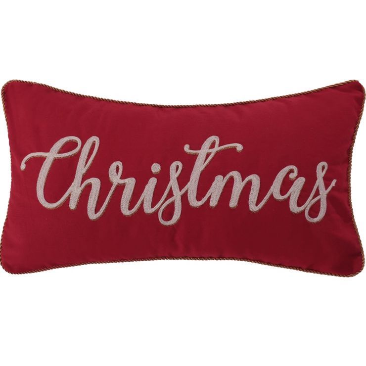 Yuletide Holiday Decorative Pillow Red - Levtex Home | Target