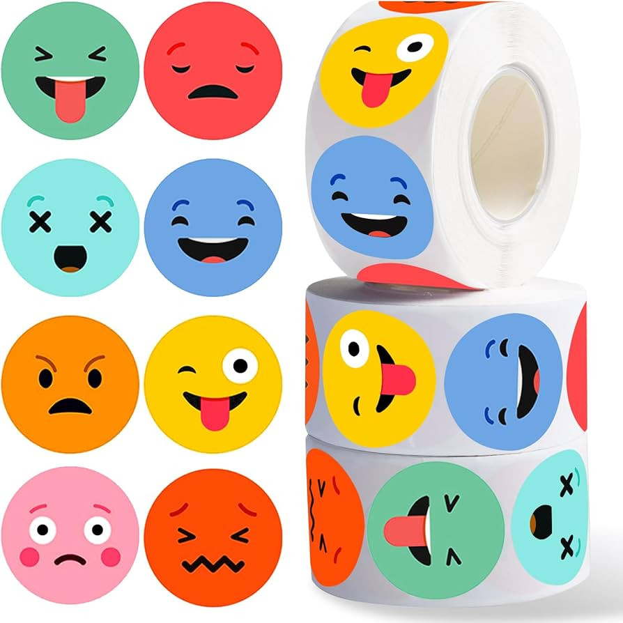 1500 Pcs Smiley Face Stickers Motivational Stickers for Teachers (Multicolor-3 Pack) | Amazon (US)