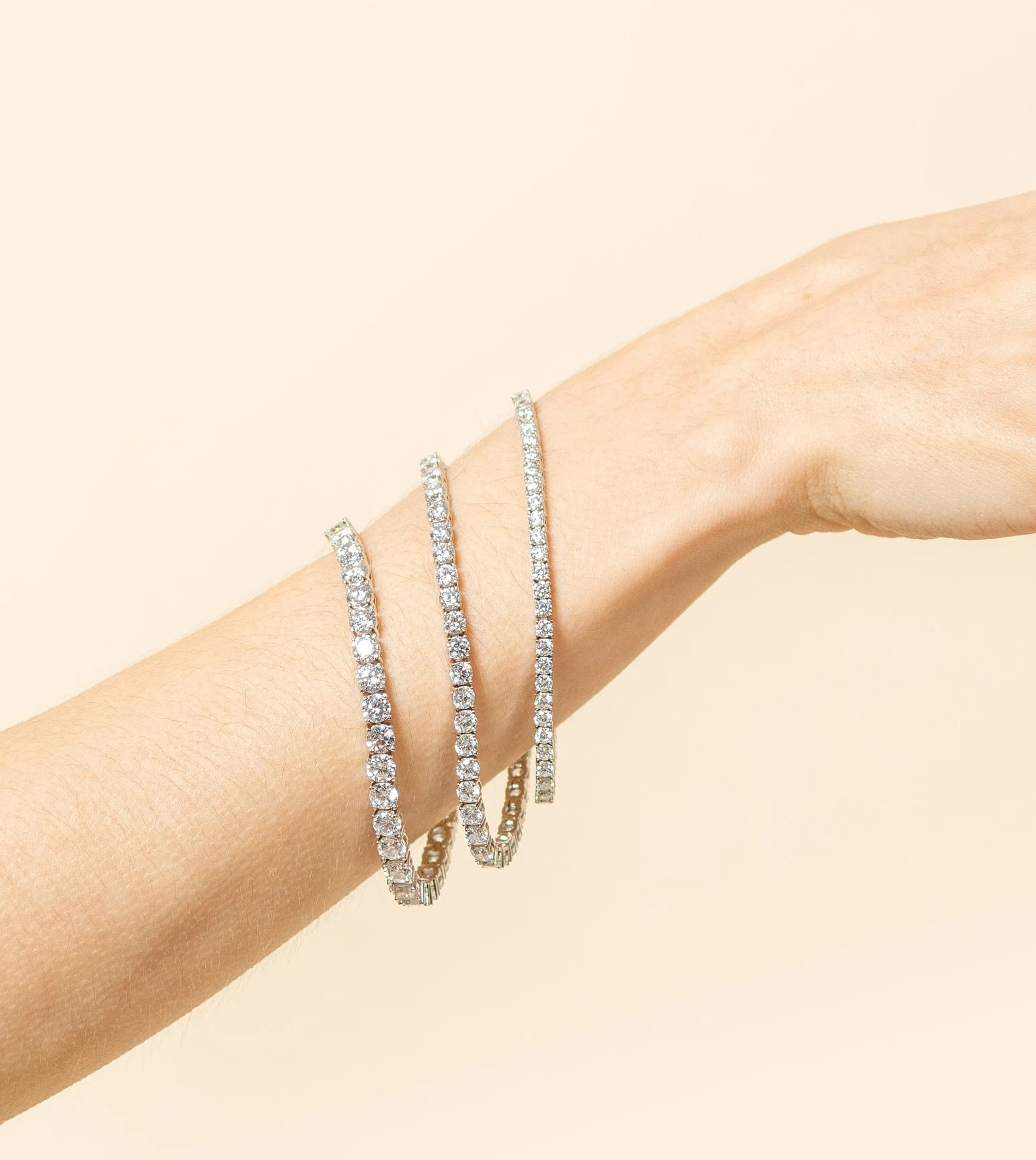 Diamond Tennis Bracelet / Diamond CZ Tennis / 925 Sterling Silver / Yellow & White Gold Finish / ... | Etsy (US)