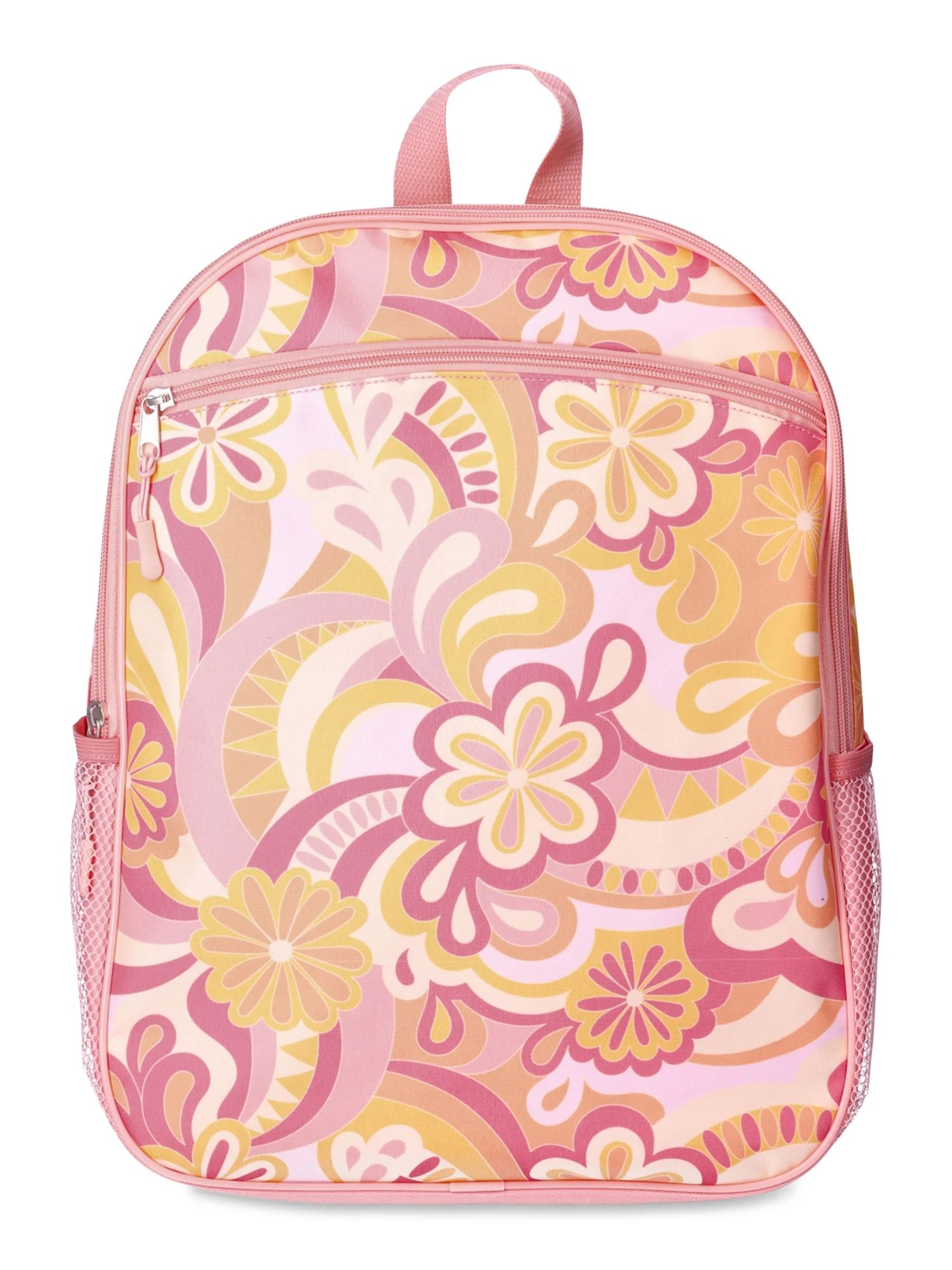 Wonder Nation 16" Backpack, Floral Swirl Pale Peach | Walmart (US)