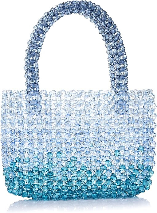 Women Gradient Translucent Acrylic Beaded Handbag Elegant Evening Clutch for Wedding Party | Amazon (US)