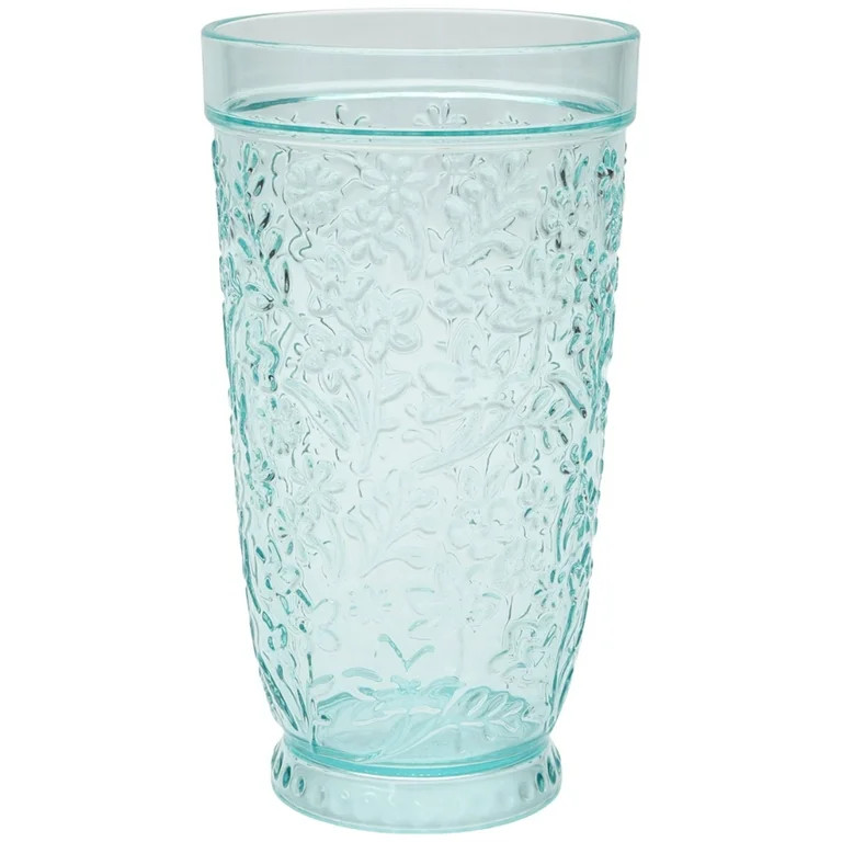 The Pioneer Woman 24-Ounce Embossed Tritan Ditsy Tall Tumbler, Teal | Walmart (US)
