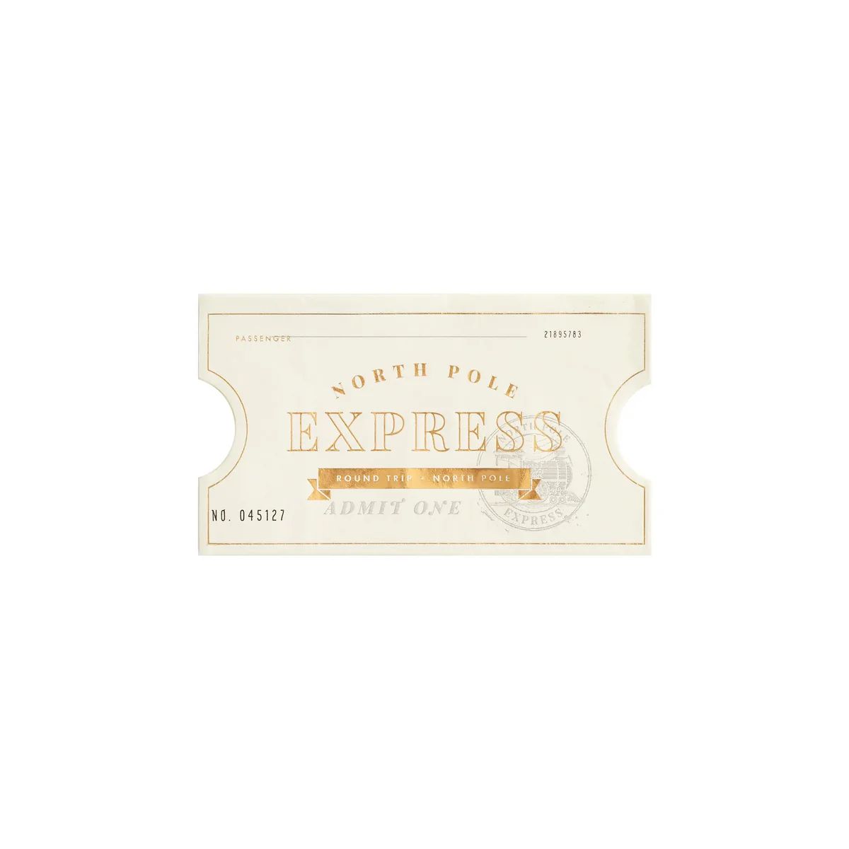 North Pole Express Train Ticket Napkins | Ellie and Piper