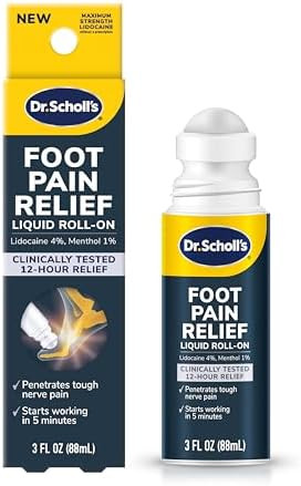 Dr. Scholl's Foot Pain Relief Liquid ROLL-ON, 3.0 oz // Clinically Tested 12-Hour Pain Relief - P... | Amazon (US)