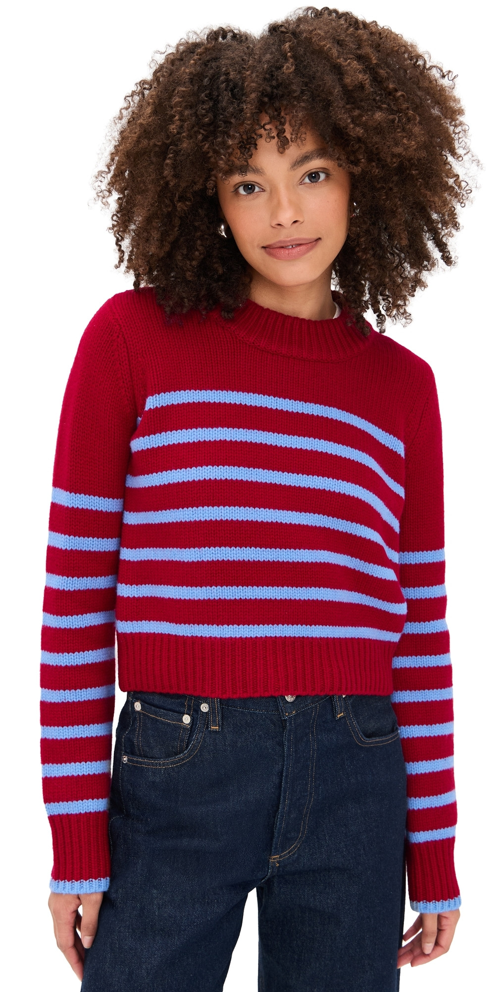 La Ligne Mini Marin Sweater Dark Red/Light Blue L | Shopbop