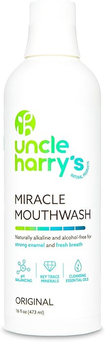Uncle Harry's Natural Alkalizing Miracle Mouthwash | Adult & Kids Mouthwash for Bad Breath | pH B... | Amazon (US)