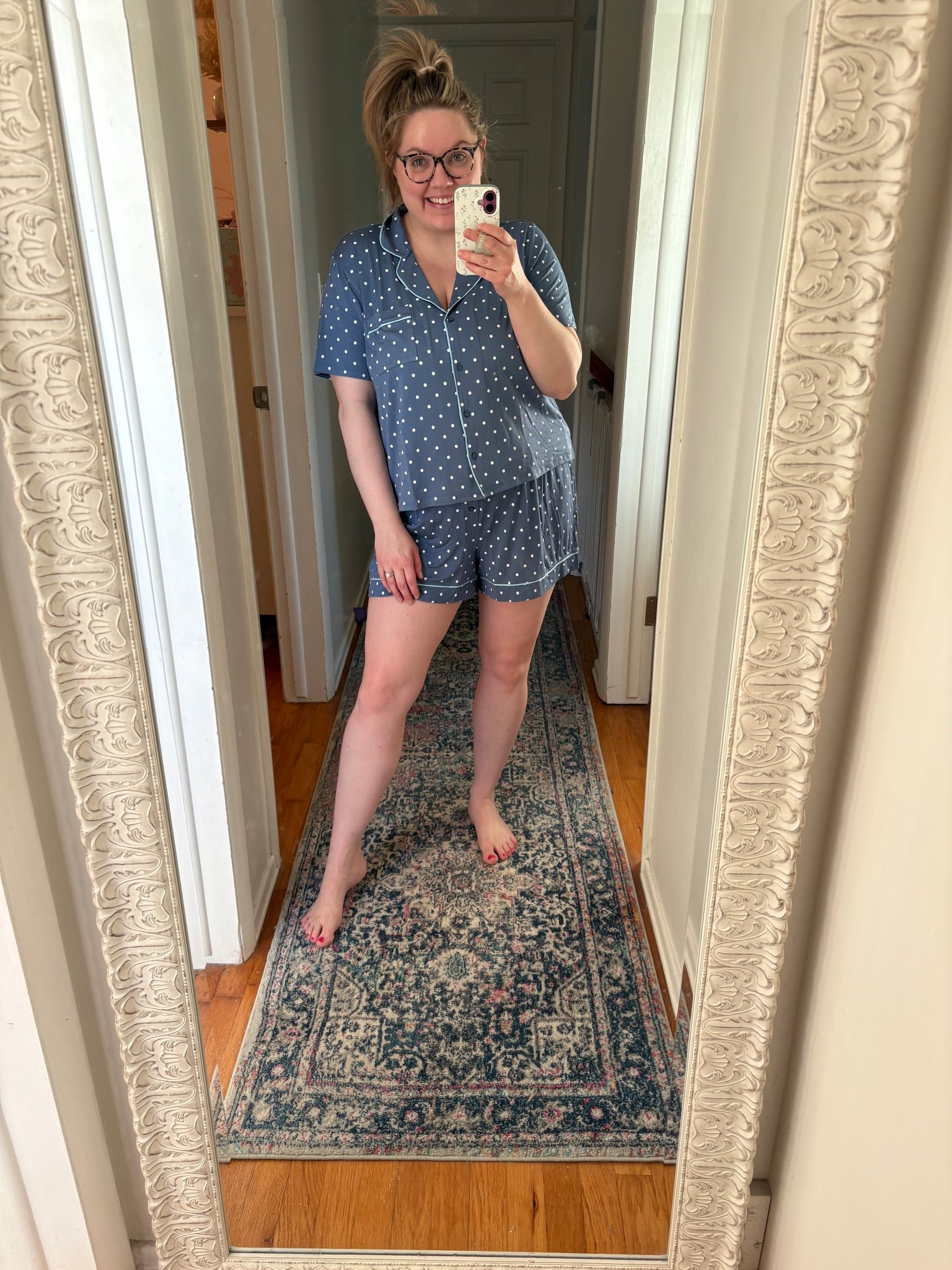 There’s just something about a matching pj set that feels like self care. I love these super soft and stretchy ones.  

Top- XL 
Bottoms - L and they’re roomy!



#LTKxAerie #LTKselfcare #LTKMidsize