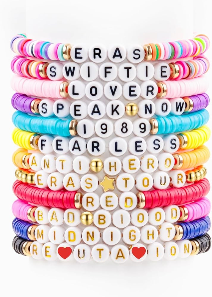 SINCSEFK 12 PCS TS Friendship Bracelet Merch Set Multilayer Singer Music Album Inspired Bracelets... | Amazon (US)