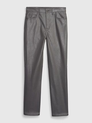 High Rise Vegan Leather Vintage Slim Pants | Gap (CA)