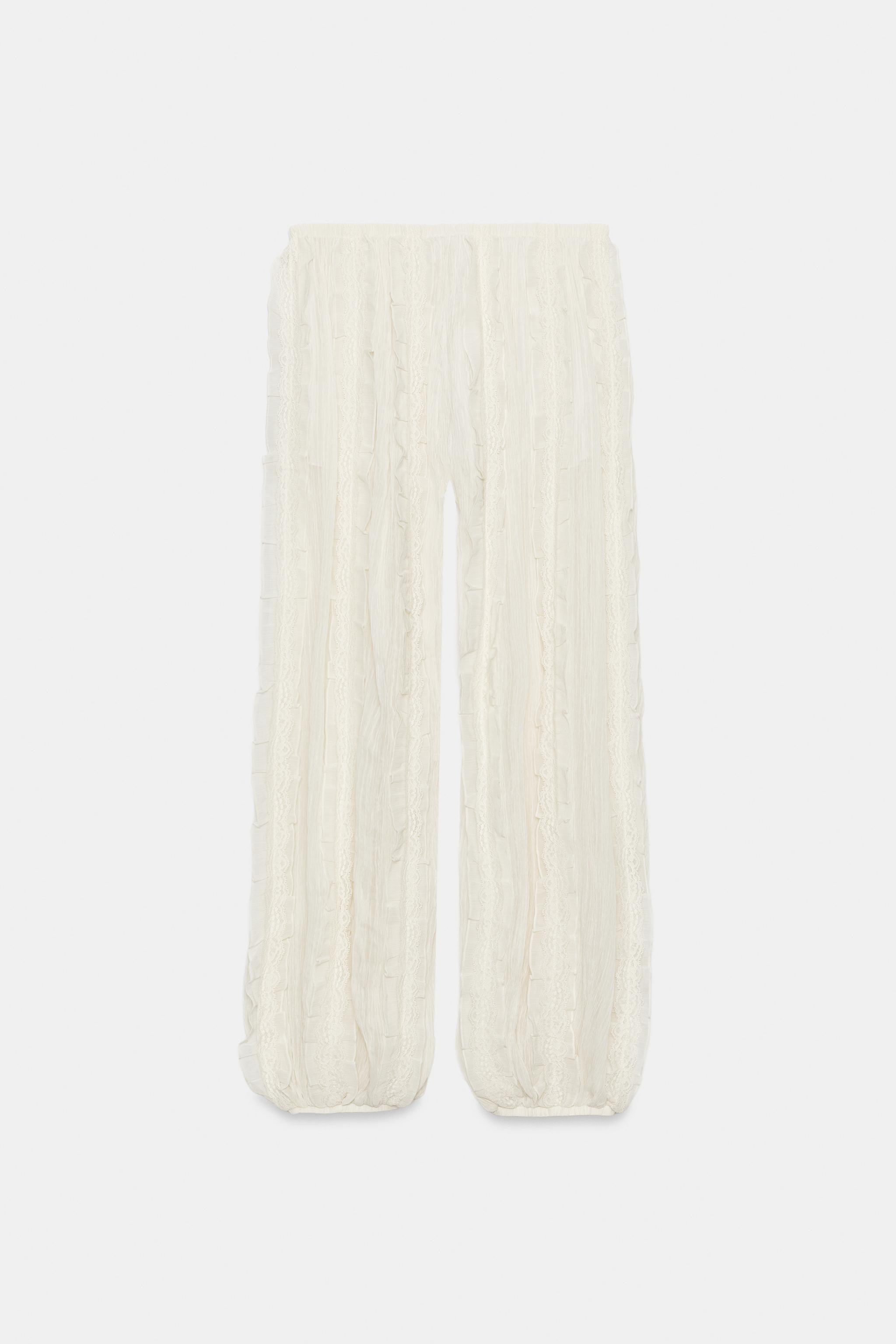 Gr\u00f6\u00dfe des Models: 178 cmHose mit mittelhohem, verstellbarem Bund. Mit farblich abgestim... | Zara DE