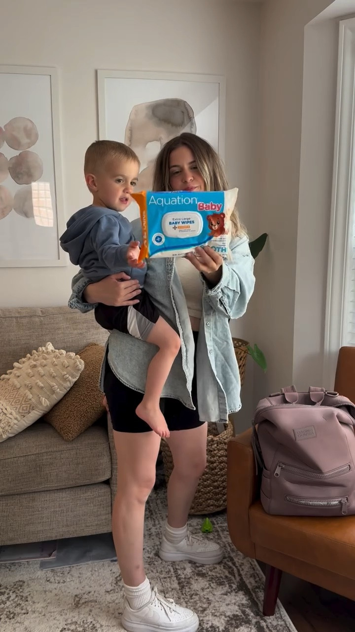 We are so ready for summer fun now that we have our @aquationcare wipes! They are the largest, thickest, strongest, and softest wipes ever!! From diaper changes to before-bed wipe downs, Aquation has us covered! grab some at Walmart and Walmart.com #momvlog #momlife #Aquation #TakingCareofTushies #ad #AquationCarePartner