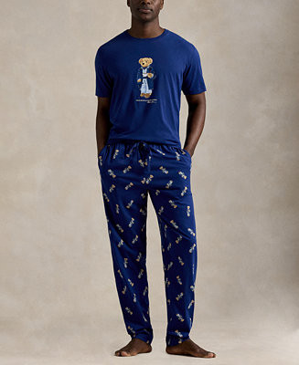 Polo Ralph Lauren Men's Polo Bear T-Shirt and Pajama Pants, 2-Piece Set - Macy's | Macy's