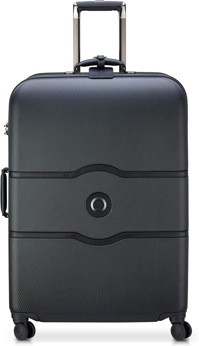 DELSEY Paris Unisex Adults Chatelet Hardside Luggage, Black, Checked-Large 28 Inch | Amazon (US)