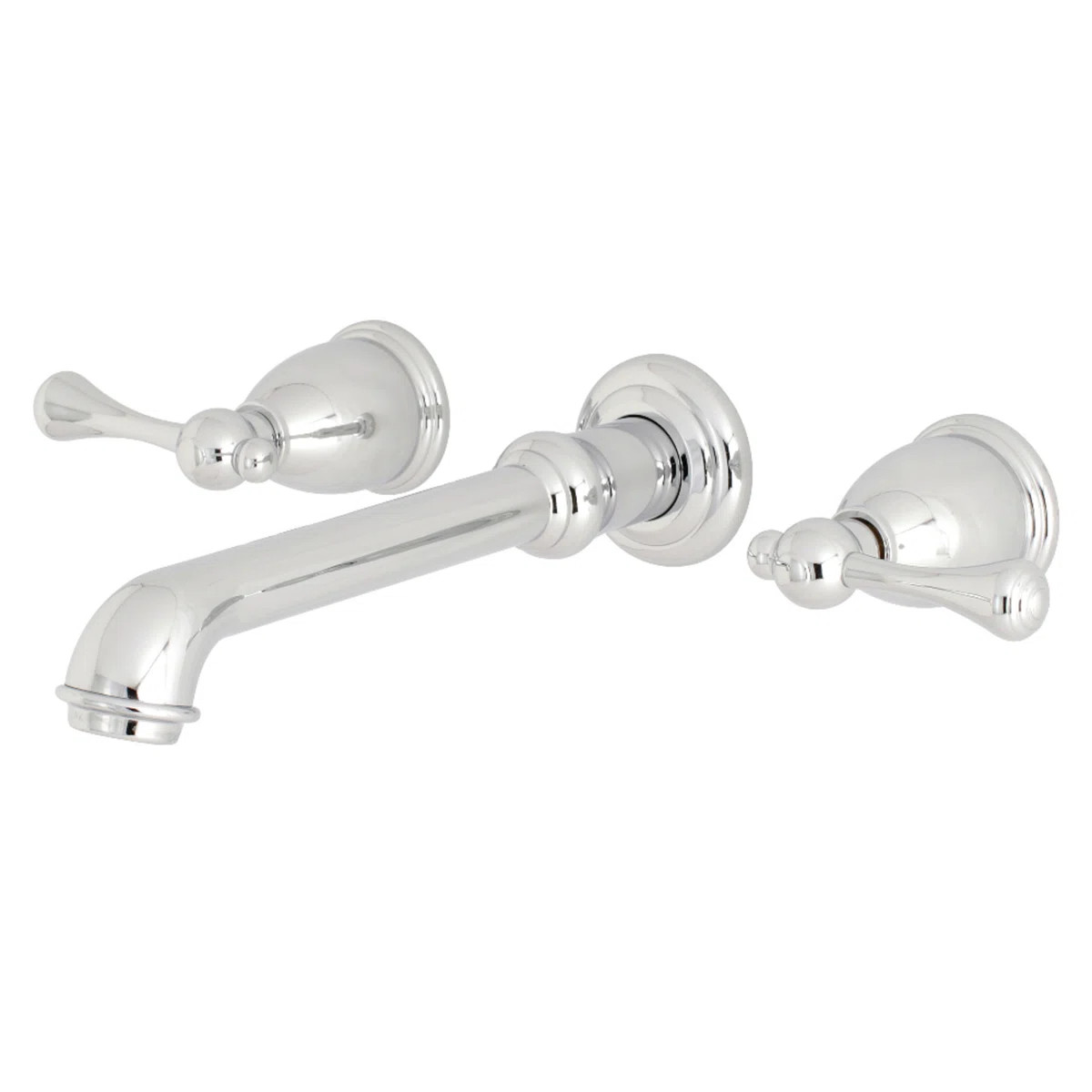 Kingston Brass English Country Two-Handle 3-Hole Wall Mount Bathroom Faucet KS7121BL | Wayfair North America