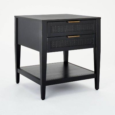 East Bluff Woven Accent Table Black - Threshold&#8482; designed with Studio McGee | Target