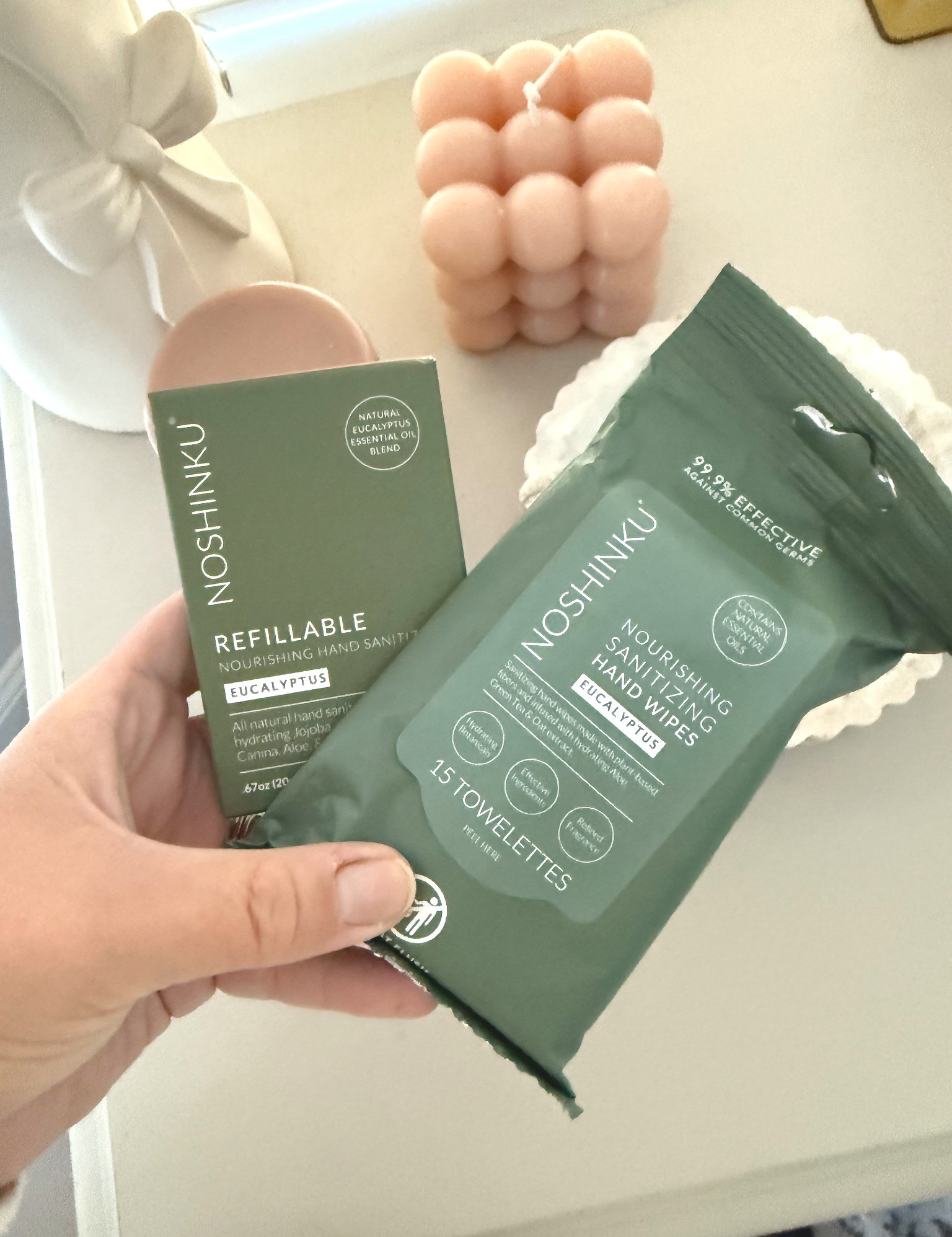 Restocked on these Noshinku wipes and sanitizing spray - they were perfect for my son’s field trip. 

Feeling clean and smelling good ✨

Would make a great stocking stuffer or teacher gift bag addition! 



Mom find, in my purse, hand wipes, hand sanitizer, what’s in my bag, mom hacks 

#LTKmomlife #LTKdayinmylife #LTKTravel