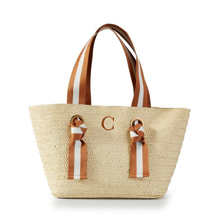 Ribbon Straw Beach Tote | Mark and Graham