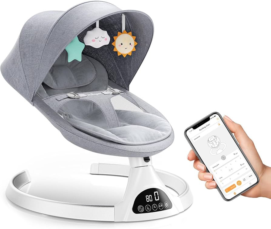 Ixdregan Baby Swings for Infants - Exclusive App & Bluetooth Electric Baby Swing, Smart Sensor&Ti... | Amazon (US)