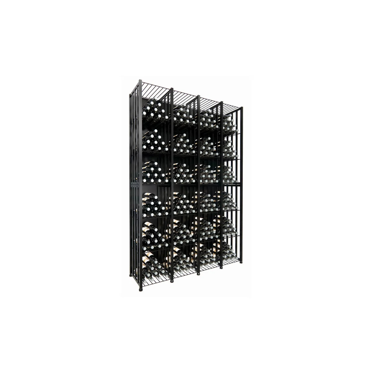 Honya 384 Bottle Floor Wine Bottle Rack in Matte Black | Wayfair North America