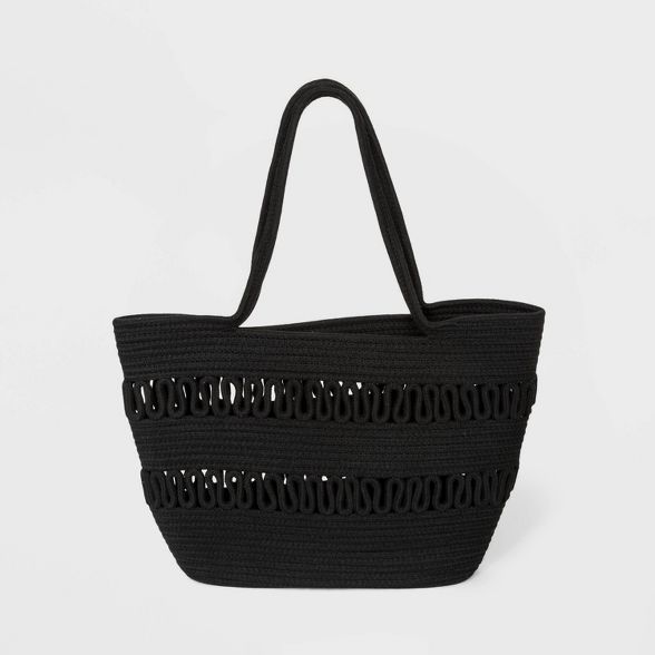Rope Tote Handbag - A New Day™ Black | Target