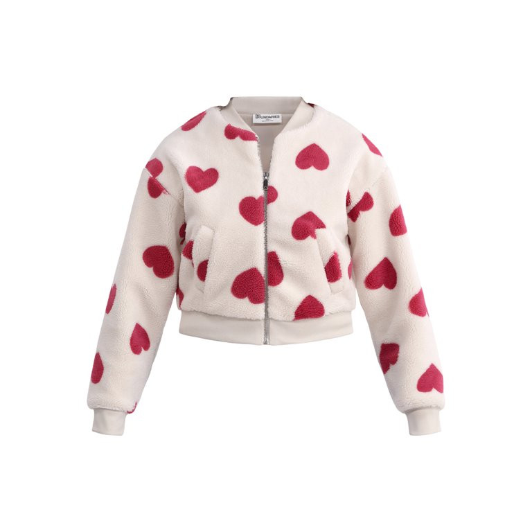 No Boundaries Plush Bomber Jacket, Heavyweight, Women's | Walmart (US)
