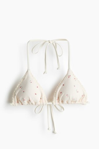 H & M - Padded Triangle Bikini Top - White | H&M (US + CA)