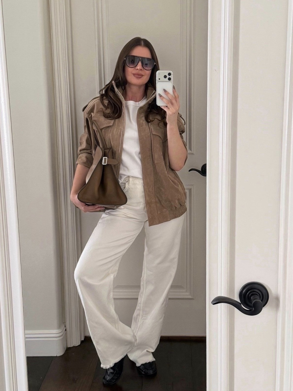 Styling this viral Zara jacket with white denim and black loafers. Wearing size S. Found a similar one on amazon! (Tagged below)
#zara #suede #brown #jacket #bomber #amazonfashion #LTKCyberWeek 

#LTKFindsUnder50 #LTKFindsUnder100 #LTKootd #LTKSaleAlert #LTKgrwm