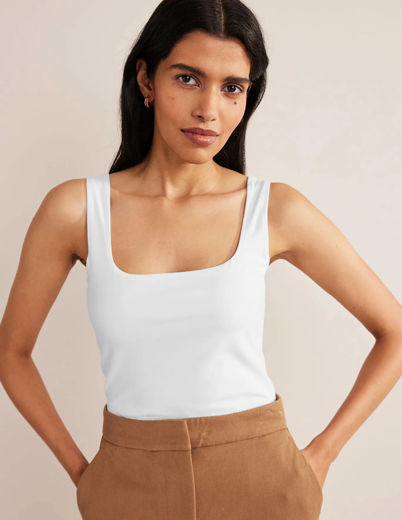 Double Layer Square Neck Vest | Boden (UK & IE)