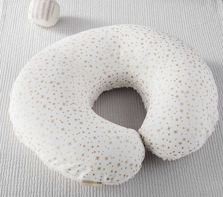 Metallic Gold Star Boppy® Nursing & Infant Support Pillow Cover Only- Ivory | Pottery Barn Kids