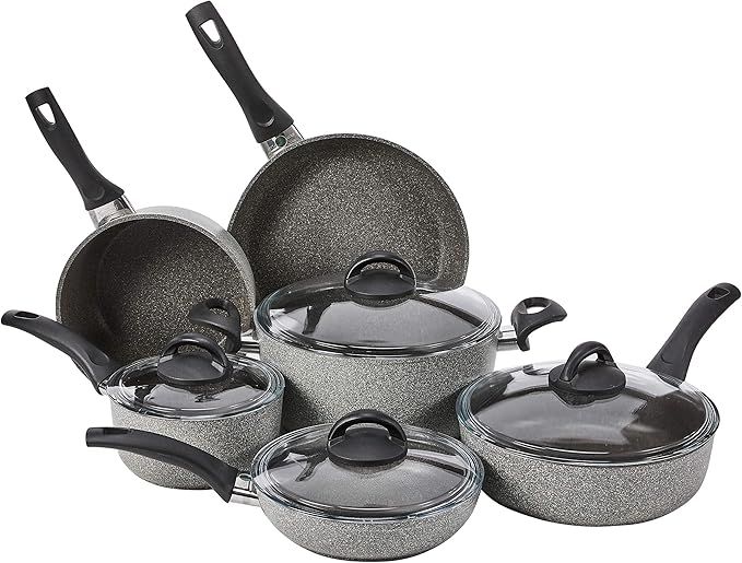 BALLARINI Parma 10-pc Nonstick Pots and Pans Set, Dutch Oven, Made in Italy, Forged Aluminum | Amazon (US)