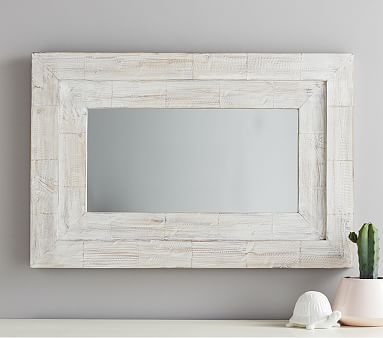 Large Weathered Frame Mirror | Pottery Barn Kids