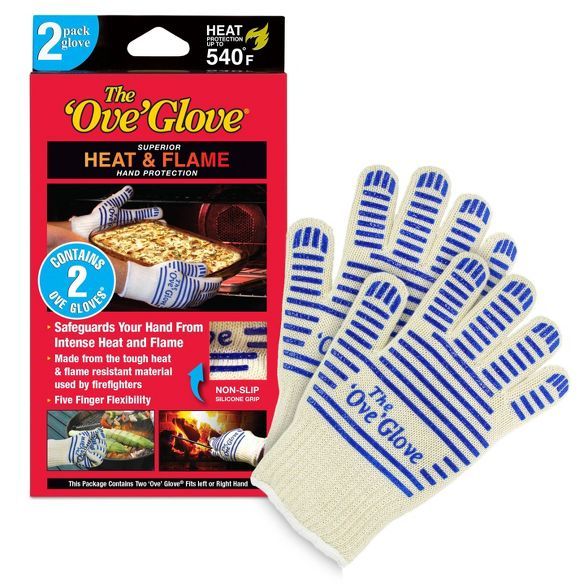 2pk Oven Mitt White/Blue - The 'Ove' Glove | Target