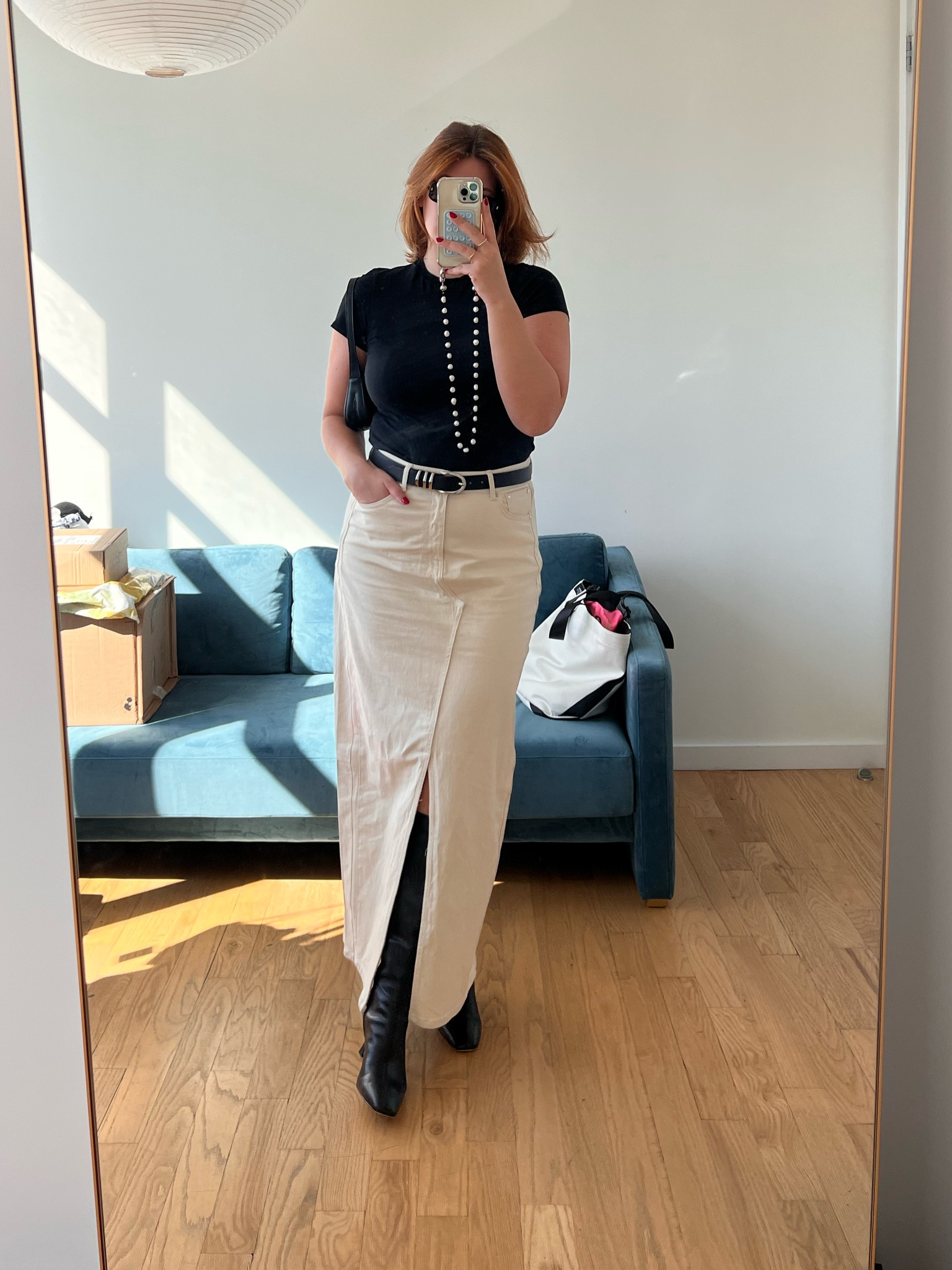 Curvy fall fashion inspo.
Top is size L 
skirt (djerf avenue) size XL 

#LTKshoecrush #LTKmidsize