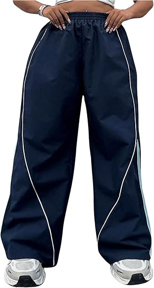 SHENHE Women's Plus Size Baggy Pants Elastic Waist Loose Pants Sports Track Pants Trousers | Amazon (US)