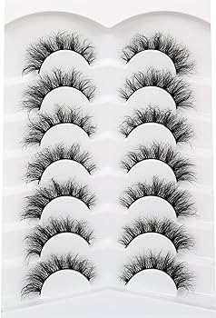 Pooplunch False Eyelashes Cat Eye Look Fluffy Lightweight Natural Eyelash 8D Volume Faux Mink Las... | Amazon (US)
