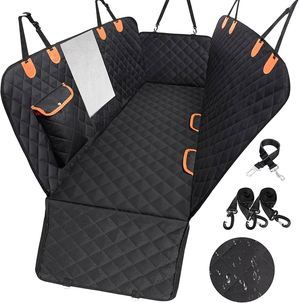 EasyHaWei Dog Car Seat Cover for Back Seat 600D Scratchproof Nonslip Durable Waterproof Cars Pet ... | Amazon (US)