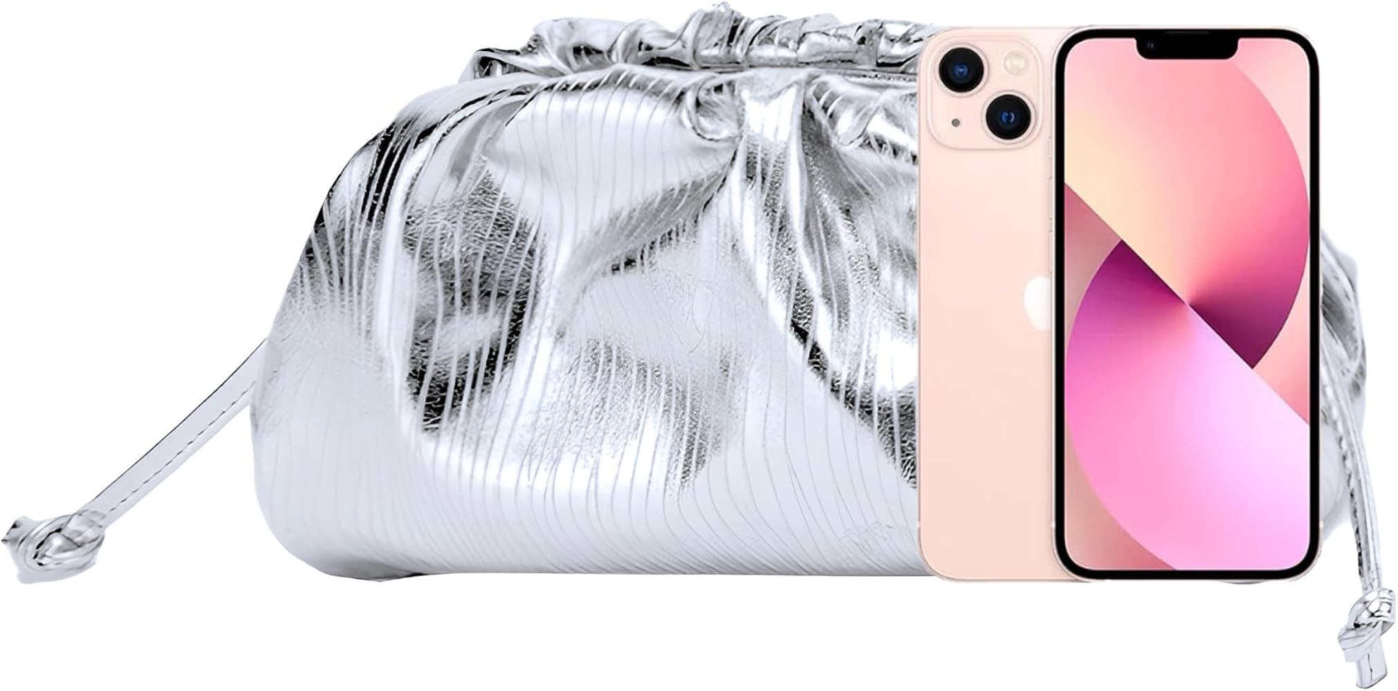 Bisadon Women's Dumpling bag Crossbody Bag Ruched Cloud Purse Evening Bag Sparkly Handbag Shoulde... | Amazon (US)