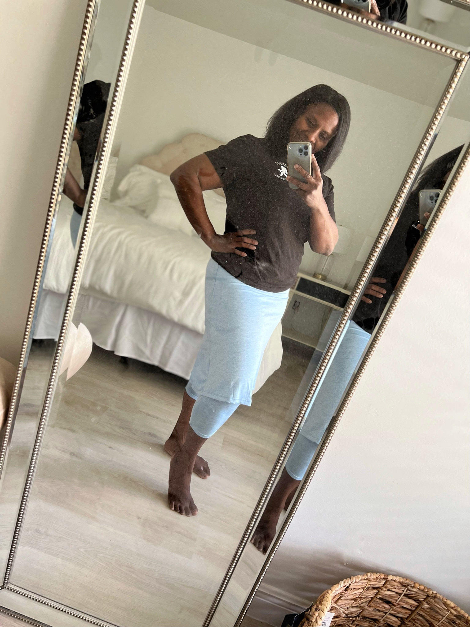 This workout skirt with attached leggings for under $40! It has pockets in the skirt AND in the leggings! Oh, and I have a guest room, but no kitchen, so there’s that haha.