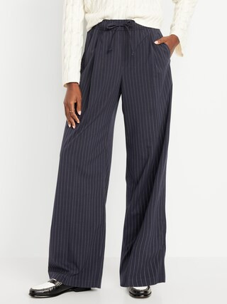 High-Waisted Billie Pinstripe Wide-Leg Trouser | Old Navy (US)