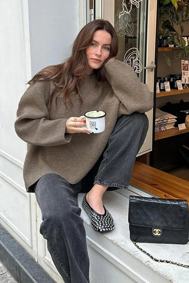 Madmext Pullover - Braun - Oversized | Trendyol DE