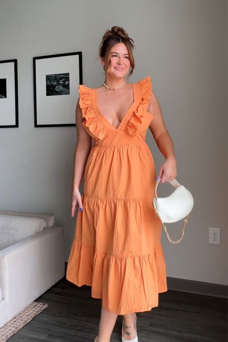 Girly dress for summer bridal showers or wineries or baby showers 🍊☀️💫🧡

#LTKParties #LTKMidsize #LTKStyleTip