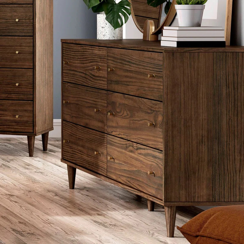 Mid Century 6-Drawer Dresser | Wayfair North America