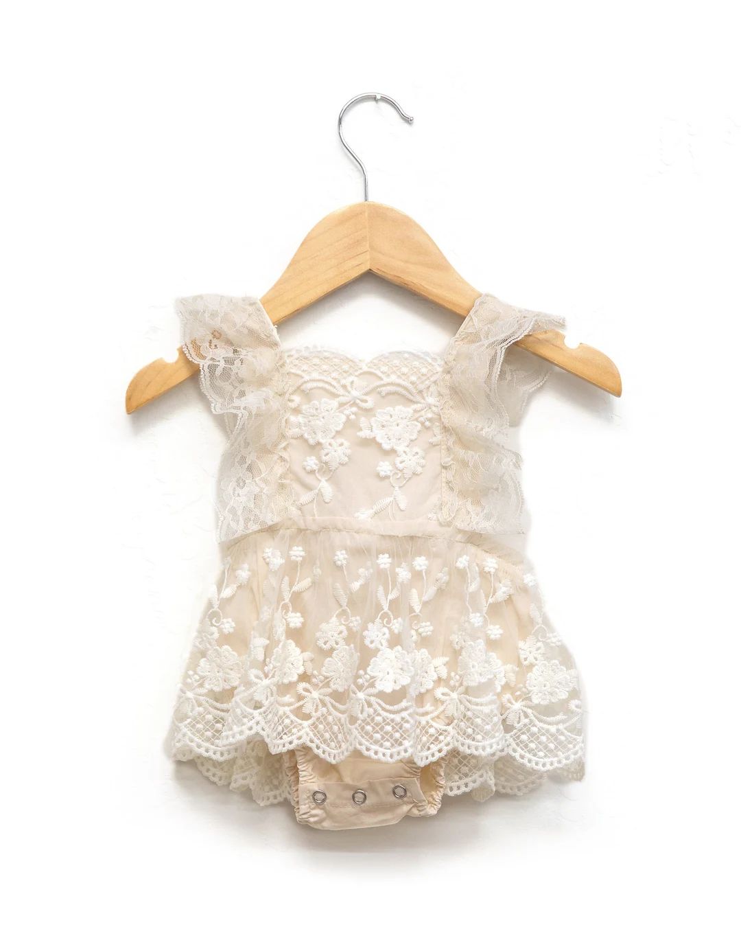 Everly Lace Romper in Ivory | Etsy (US)