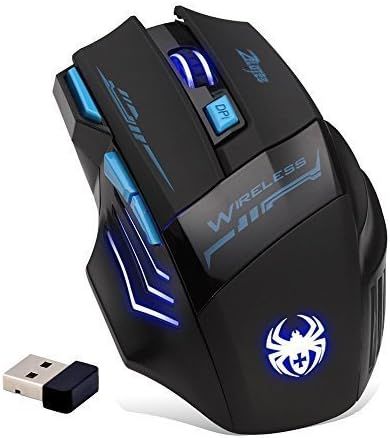 Zelotes Professional LED USB Optical 2400 DPI 7 Button USB 2.4G Portable Mobile Wireless Gaming M... | Amazon (US)