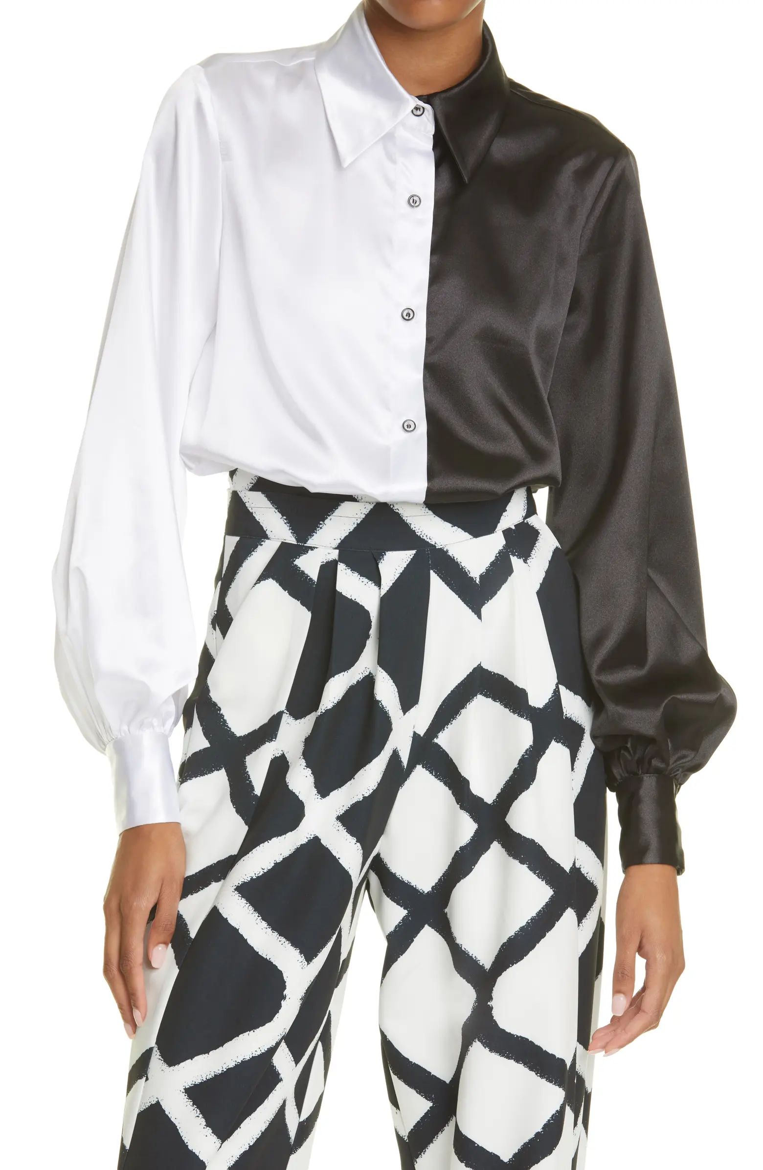 Kimberly Goldson Nia Colorblock Blouse | Nordstrom | Nordstrom