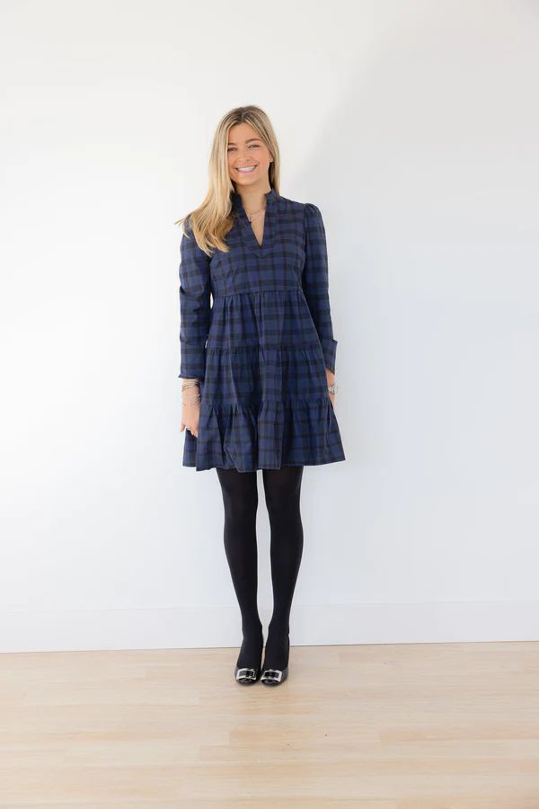 Blackwatch Plaid Long Sleeve Tunic Dress | Sail to Sable